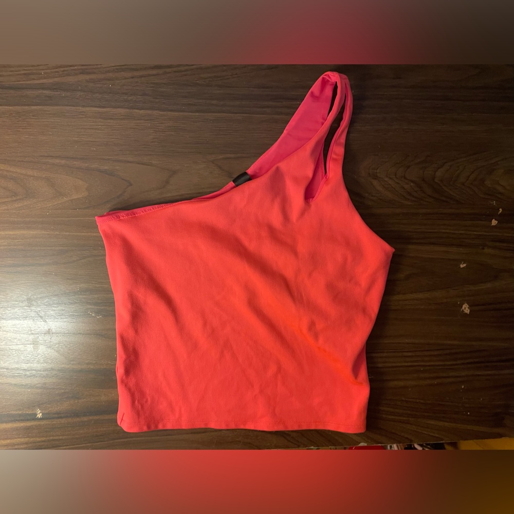 Victoria's Secret On Point Athletic One Shoulder Hot Pink Sport Tank Top